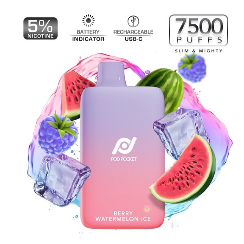 Pod Juice Pod Pocket 7500 Puffs Slim Smart Disposable 5